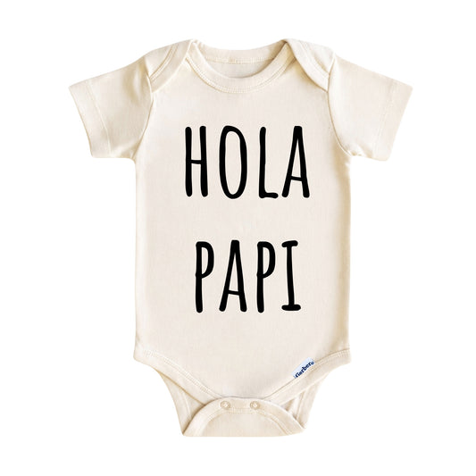 Hola Papi Baby Onesie® - Baby Bodysuit for Boys and Girls