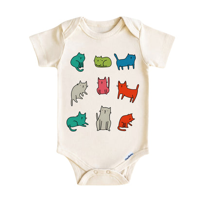 Minimal Cat Baby Onesie ® – Cat Lover Baby Bodysuit for Boys and Girls