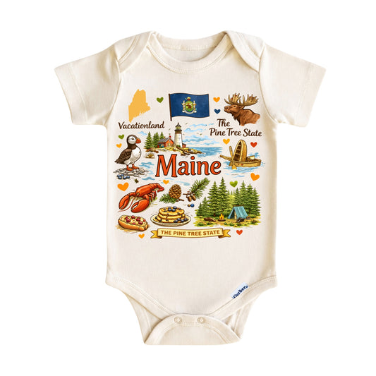 Maine State Symbols Baby ONESIE®