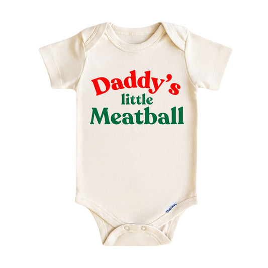 Daddy’s Little Meatball Baby Onesie ® – Italian Family Baby Bodysuit for Boys and Girls