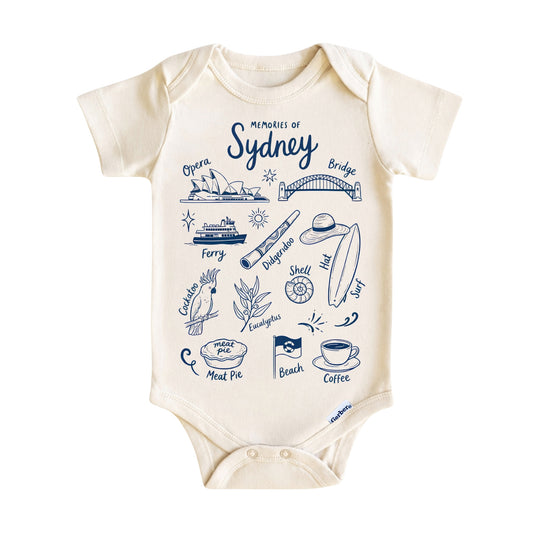 Sydney Baby ONESIE ®, Baby Bodysuit for Boys Girls, Australia Newborn Gifts