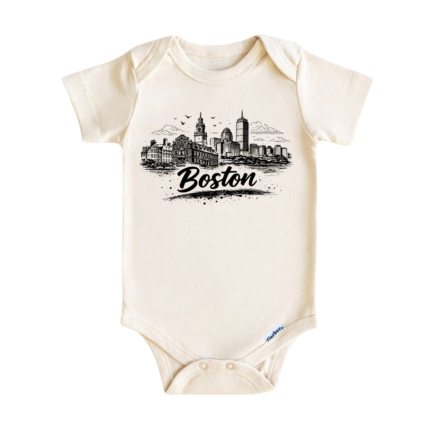 Boston Kids Skyline T-Shirt - City Souvenir Toddler Tee