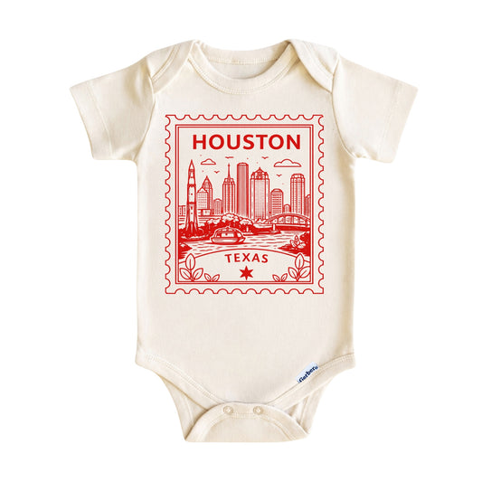 Houston Texas Baby Vintage Postage Stamp ONESIE®