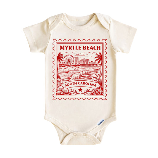 Myrtle Beach South Carolina Baby Vintage Postage Stamp ONESIE®