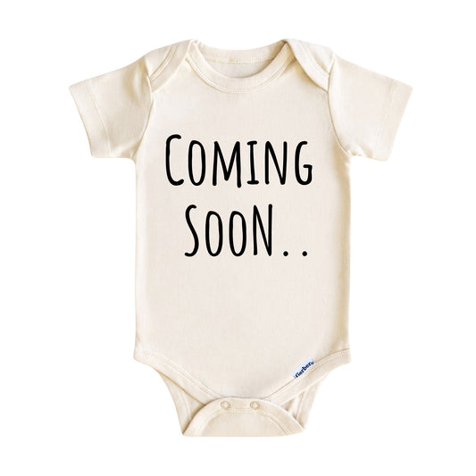 Coming Soon Baby Onesie ® – Pregnancy Announcement
