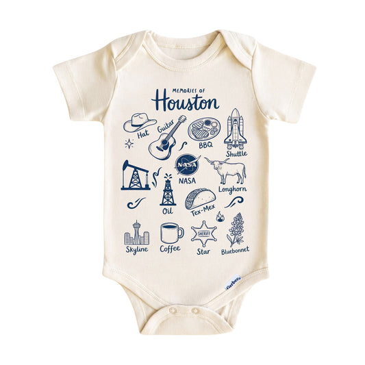 Houston Baby ONESIE ®, Baby Bodysuit for Boys Girls, Texas Newborn Gifts