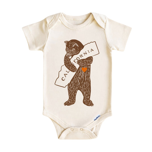 California Bear Baby Onesie ® – California Baby Bodysuit for Boys and Girls