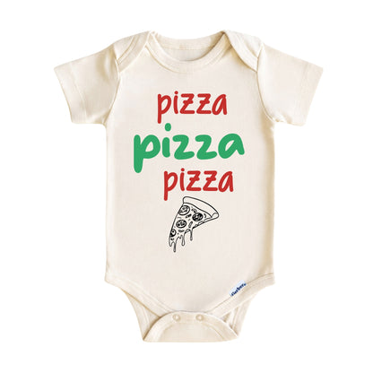 Pizza Pizza Pizza Baby Onesie ® – Funny Pizza Baby Bodysuit for Boys and Girls