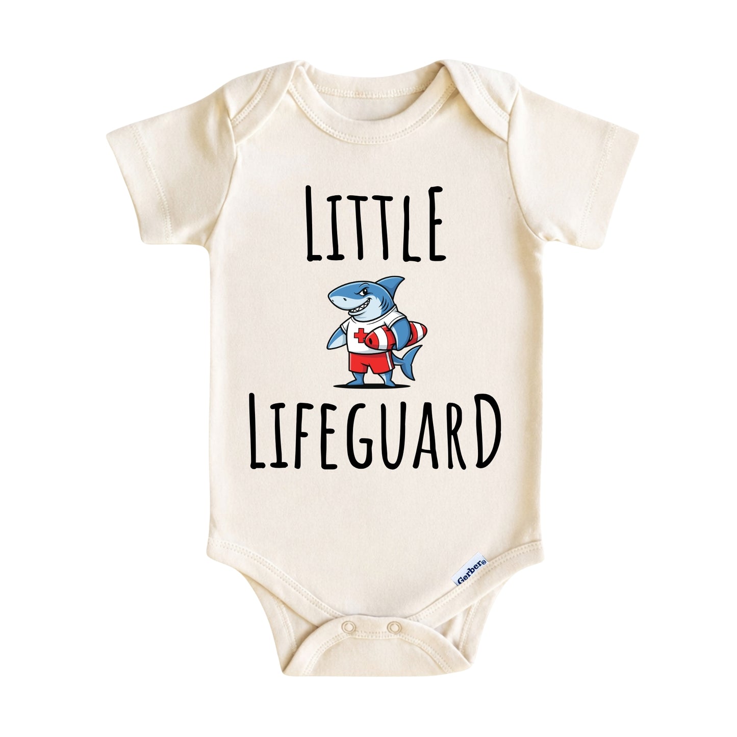 Little Lifeguard Baby Onesie ® – Shark Beach Baby Bodysuit for Boys and Girls