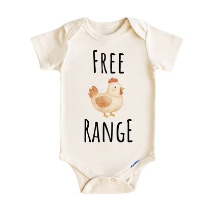 Free Range Chicken Baby Onesie ® – Farm Animal Baby Bodysuit for Boys and Girls