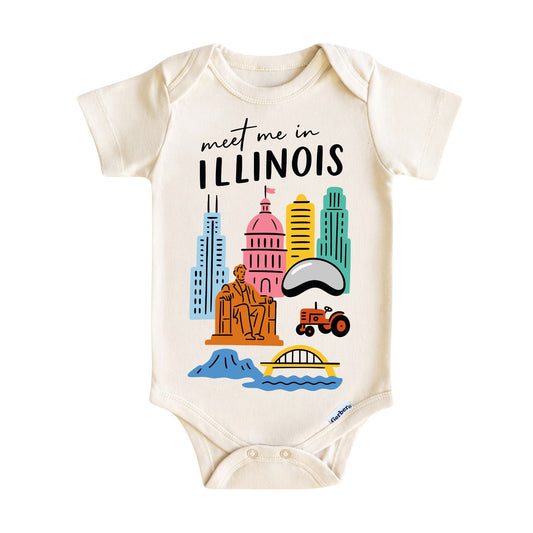 Illinois Baby Onesie® - Chicago Kids Vacation T-Shirt