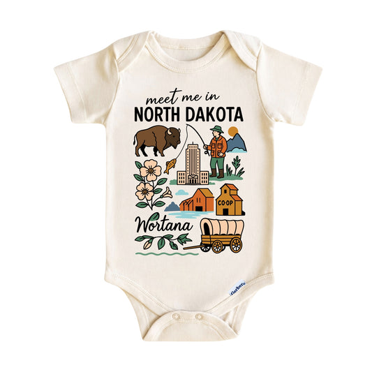 North Dakota Baby Onesie® - Kids Vacation T-Shirt