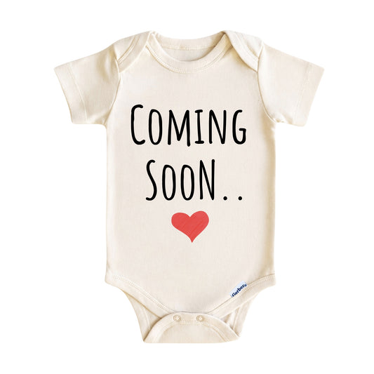 Coming Soon Baby Onesie ® – Pregnancy Announcement Baby Bodysuit for Boys and Girls