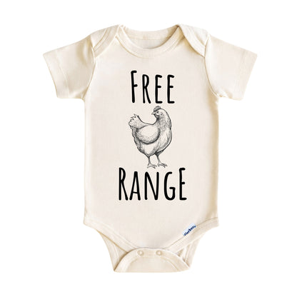 Free Range Baby Onesie ® – Chicken Baby Bodysuit for Boys and Girls