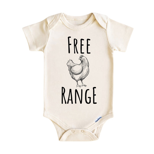 Free Range Baby Onesie ® – Chicken Baby Bodysuit for Boys and Girls
