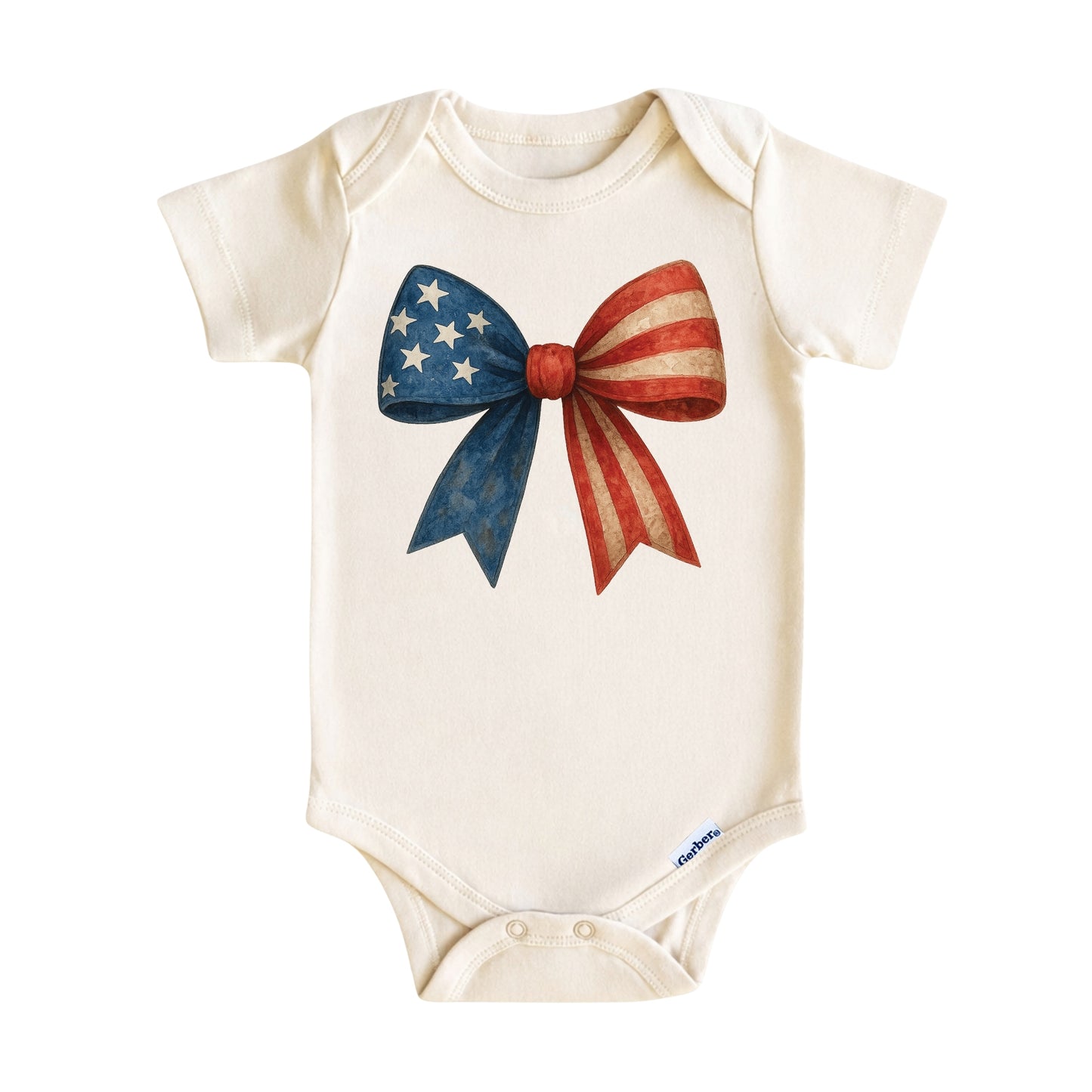 Kids American Flag Bow T-Shirt