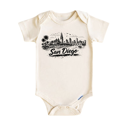 San Diego Vintage City Skyline Baby ONESIE®