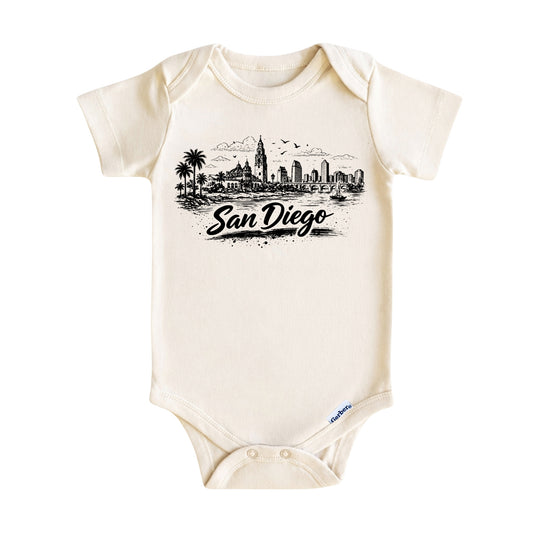 San Diego Vintage City Skyline Baby ONESIE®