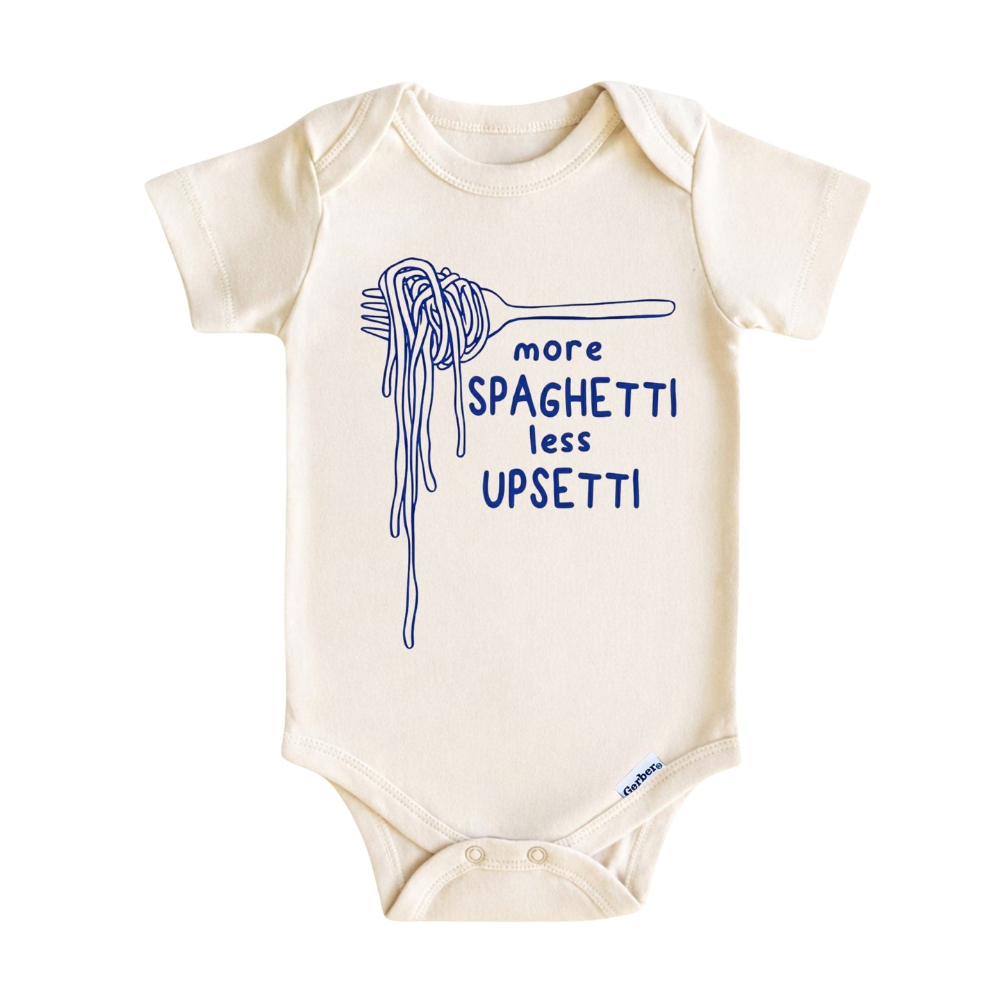 More Spaghetti Less Upsetti Baby Onesie ® – Italian Baby Bodysuit for Boys and Girls