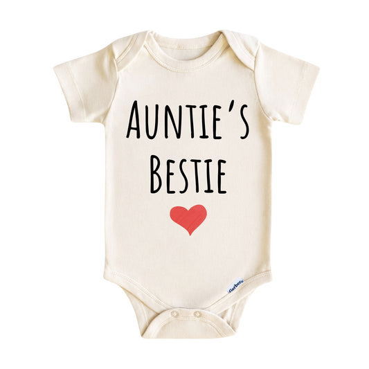 Auntie’s Bestie Baby Onesie ® – Aunt Baby Bodysuit for Boys and Girls