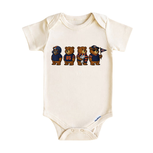 Chicago Football Bear Baby Onesie ® – Sports Inspired Baby Bodysuit for Boys and Girls