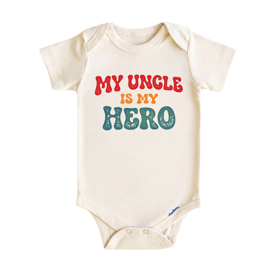 My Uncle Is My Hero ONESIE ®, Baby Bodysuit for Boys Girls