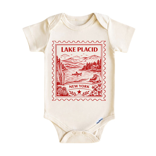 Lake Placid New York Baby Vintage Postage Stamp ONESIE®