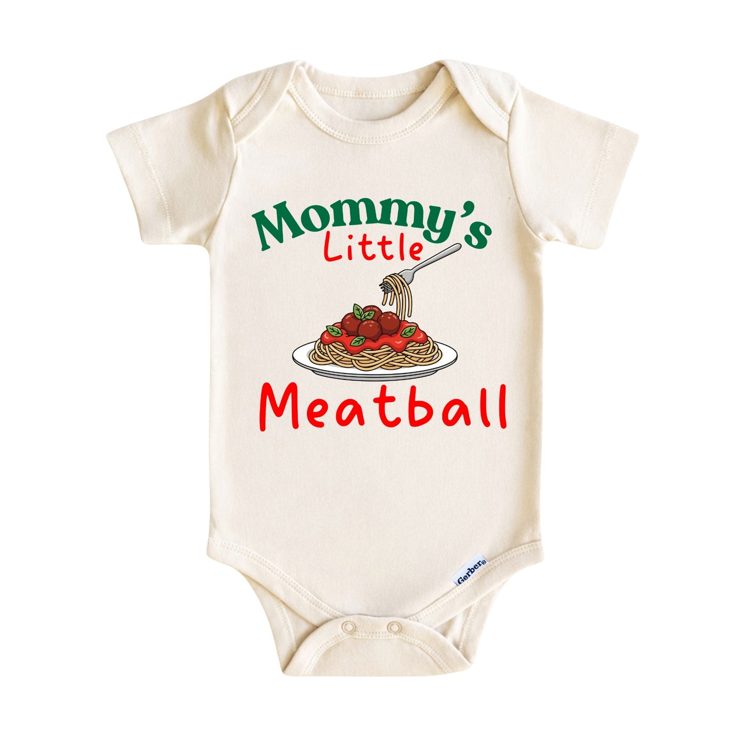 Mommy’s Little Meatball Baby Onesie ® – Italian Spaghetti Baby Bodysuit for Boys and Girls