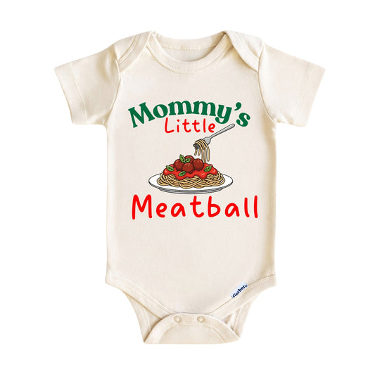 Mommy’s Little Meatball Baby Onesie ® – Italian Spaghetti Baby Bodysuit for Boys and Girls