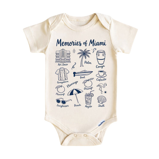 Miami Baby ONESIE ®, Baby Bodysuit for Boys Girls, Florida Newborn Gifts