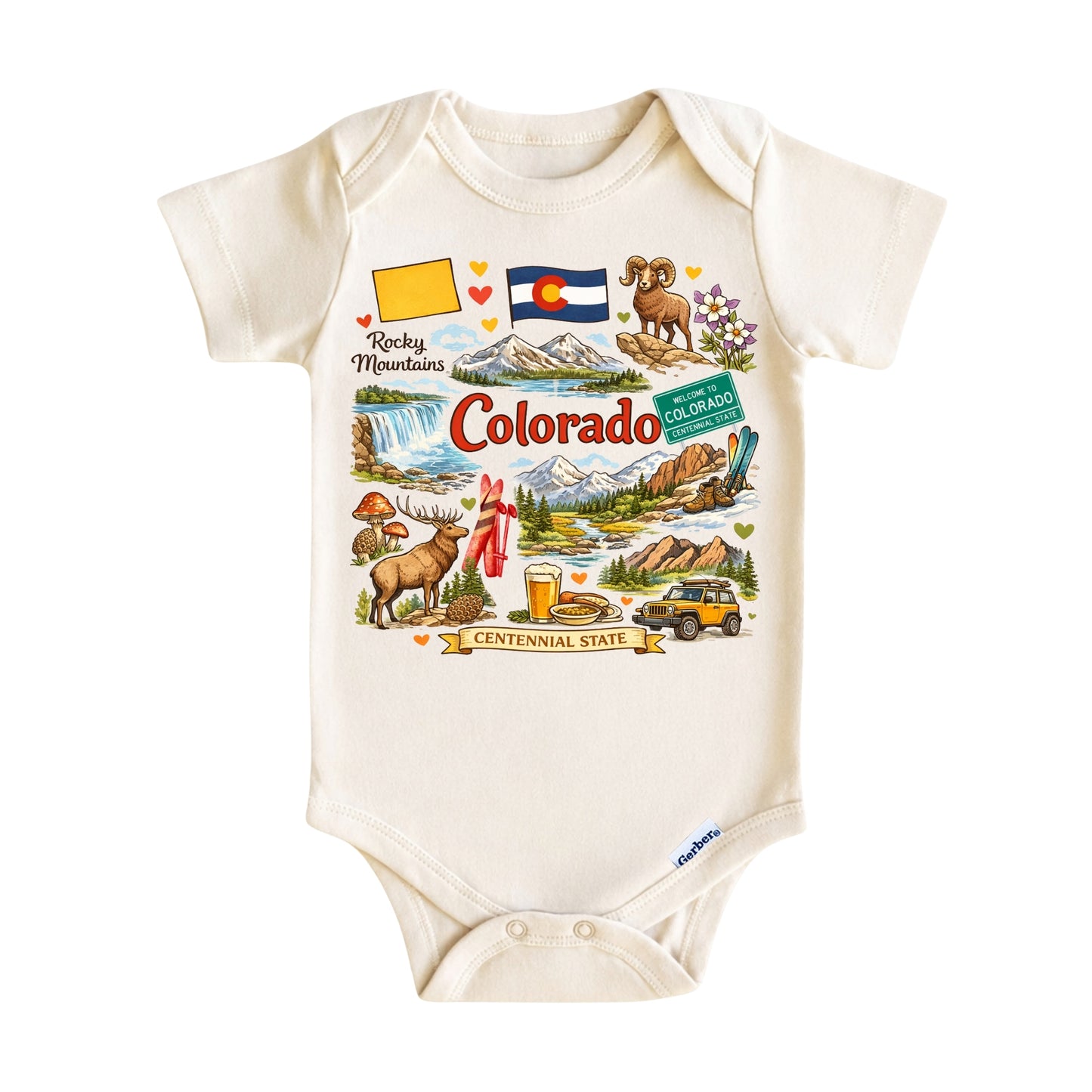 Colorado State Symbols Kids T-Shirt