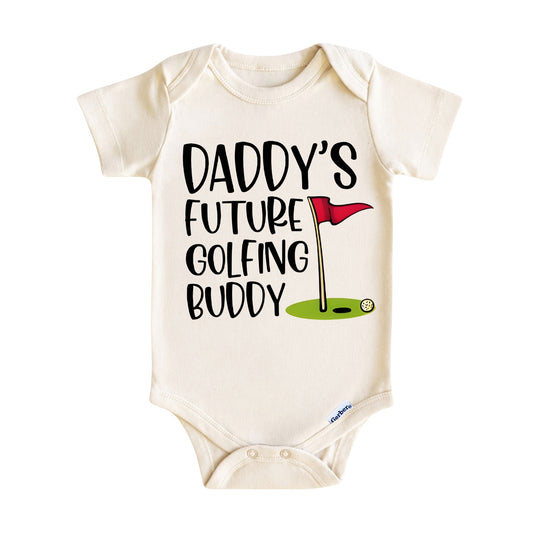 Daddy’s Future Golfing Buddy Baby Onesie ® – Golf Baby Bodysuit for Boys and Girls