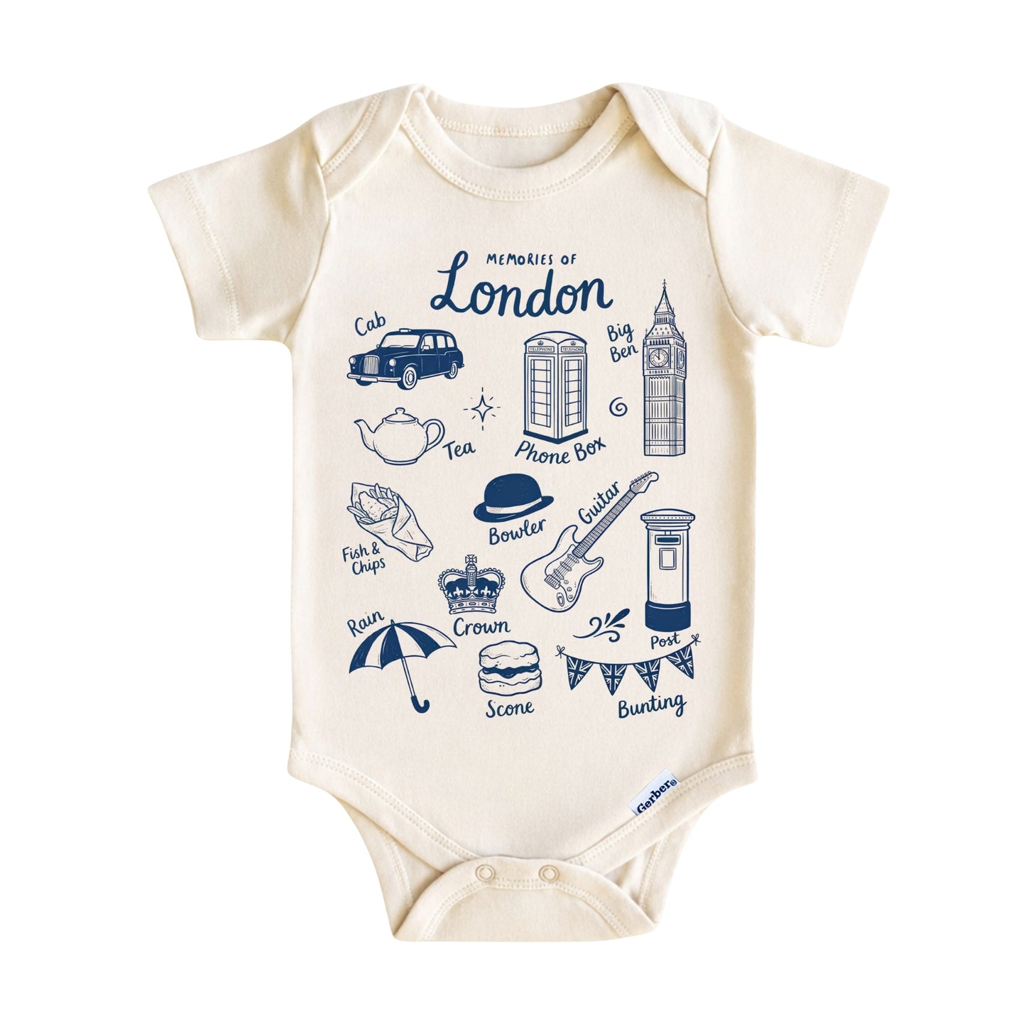 London Baby ONESIE ®, Baby Bodysuit for Boys Girls, England Newborn Gifts