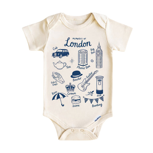 London Baby ONESIE ®, Baby Bodysuit for Boys Girls, England Newborn Gifts