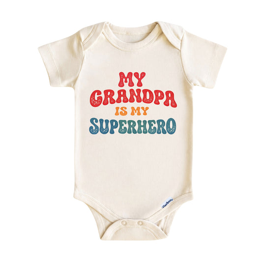 My Grandpa Is My Superhero ONESIE ®, Baby Bodysuit for Boys Girls