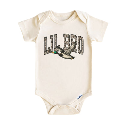 Lil Bro Duck Hunting Baby Onesie® - Baby Bodysuit for Boys and Girls