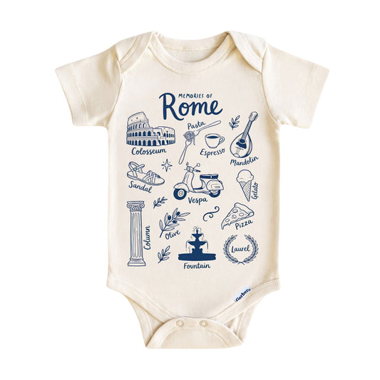 Rome Baby ONESIE ®, Baby Bodysuit for Boys Girls, Italy Newborn Gifts