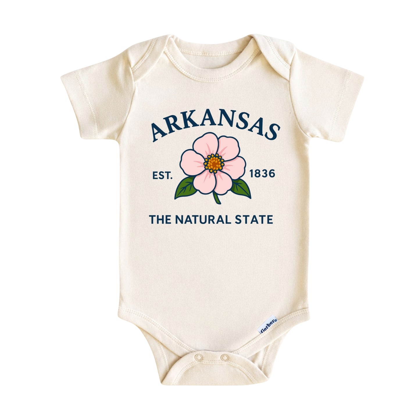 Arkansas Apple Blossom Floral Kids T-Shirt