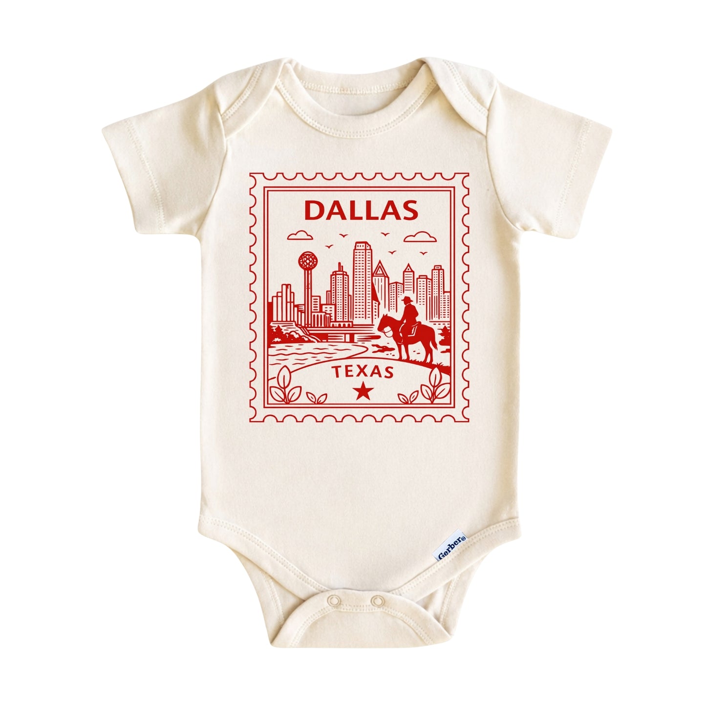 Dallas Texas Baby Vintage Postage Stamp ONESIE®