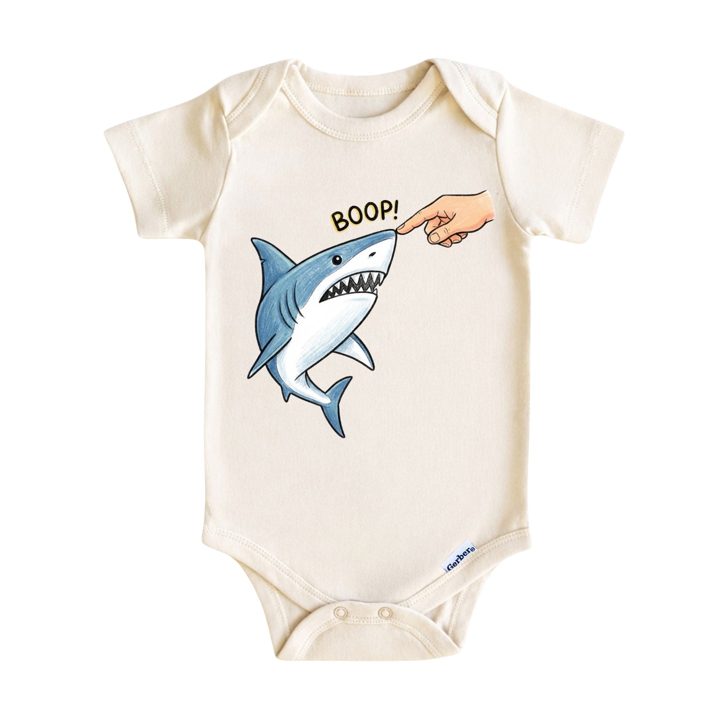Boop Shark Baby Onesie ® – Funny Shark Baby Bodysuit for Boys and Girls