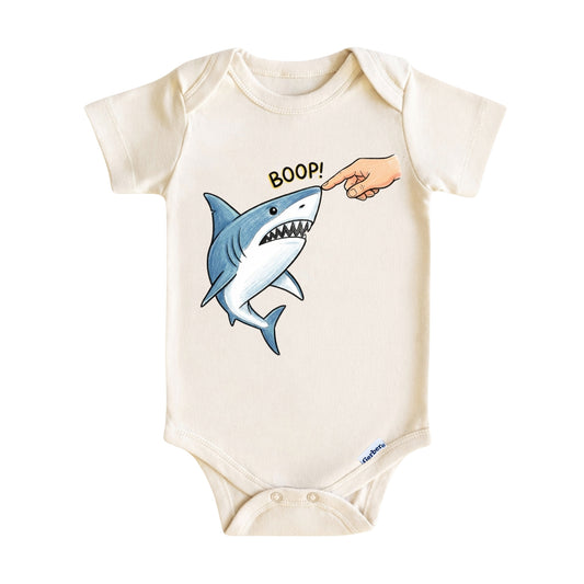 Boop Shark Baby Onesie ® – Funny Shark Baby Bodysuit for Boys and Girls