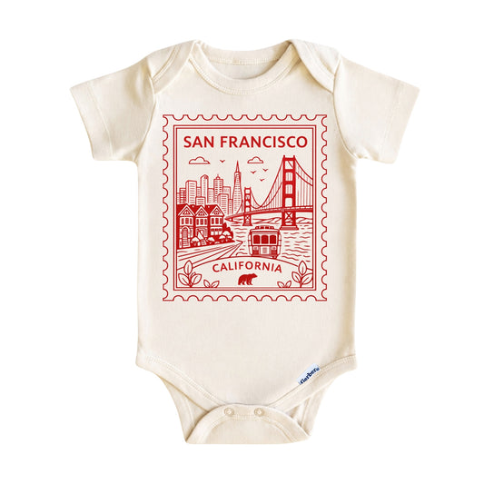 San Francisco California Baby Vintage Postage Stamp ONESIE®