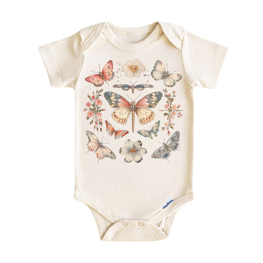 Vintage Watercolor Butterfly Garden Baby ONESIE®