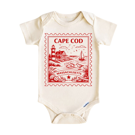 Cape Cod Massachusetts Baby Vintage Postage Stamp ONESIE®