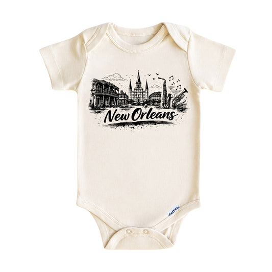 New Orleans Vintage City Skyline Baby ONESIE®