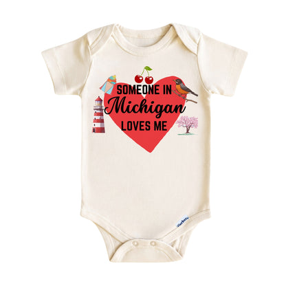 Someone in Michigan Loves Me Baby ONESIE®