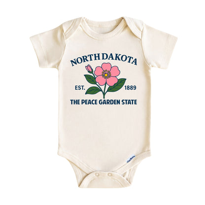 North Dakota Wild Prairie Rose Floral Kids T-Shirt