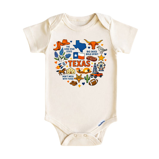 Texas State Symbols Baby ONESIE®