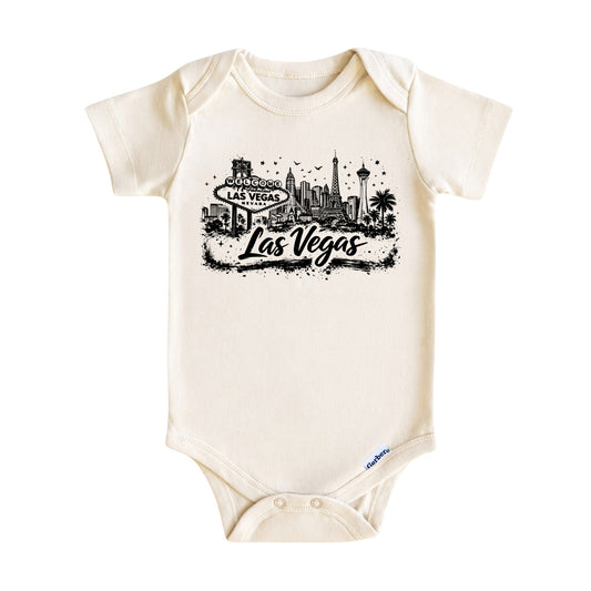 Las Vegas Vintage City Skyline Baby ONESIE®