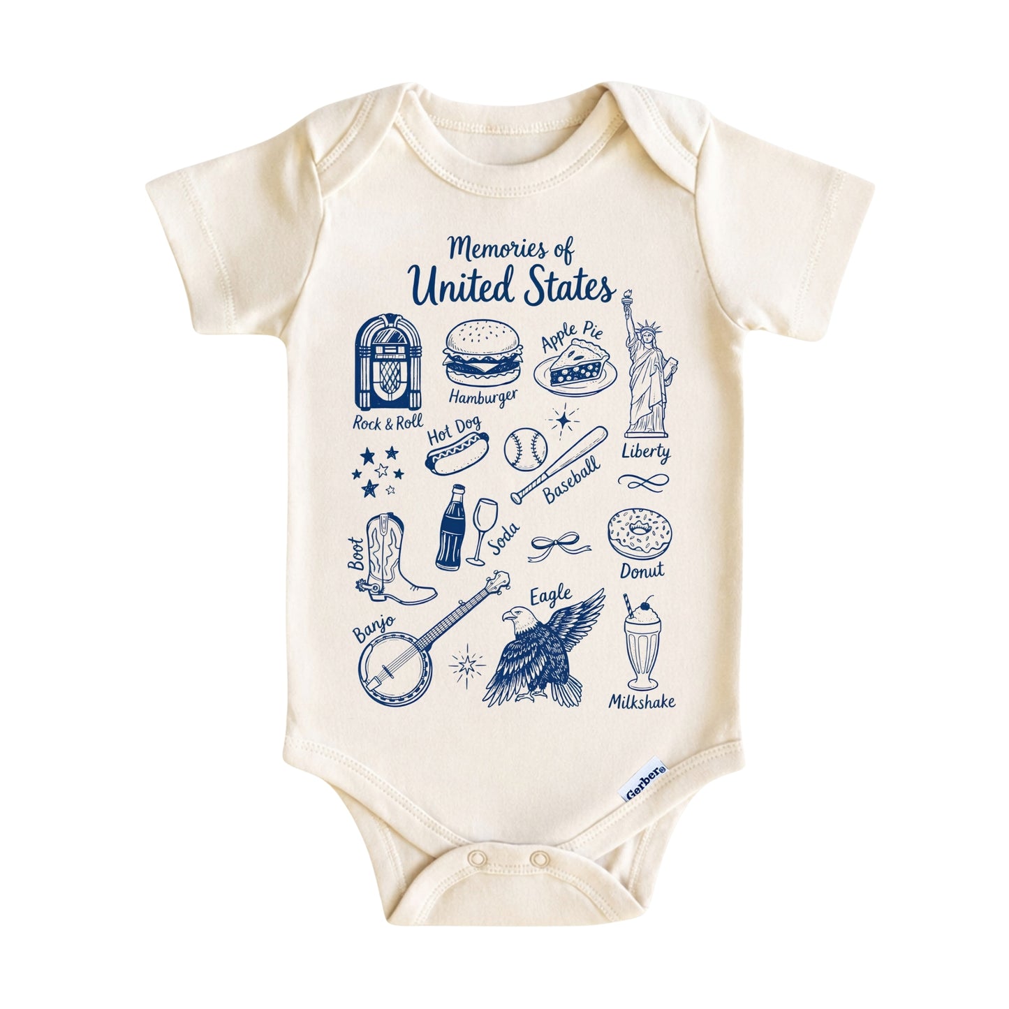 United States Baby ONESIE ®, Baby Bodysuit for Boys Girls, USA Newborn Gifts